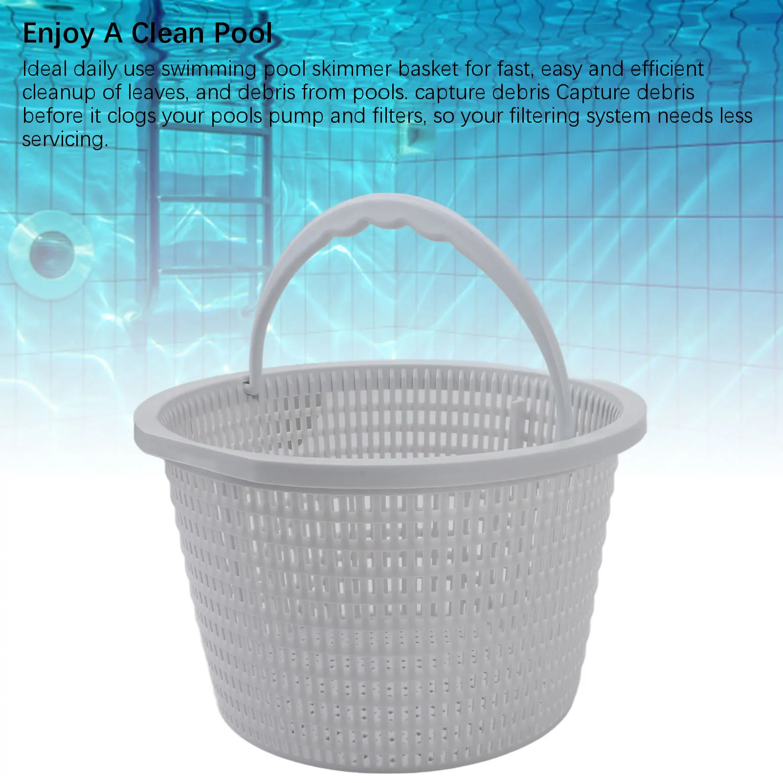 Panier de filtre de piscine de grande taille de 2 pouces, panier d'écumoire universel de remplacement avec poignée 05280R0200 pour piscine