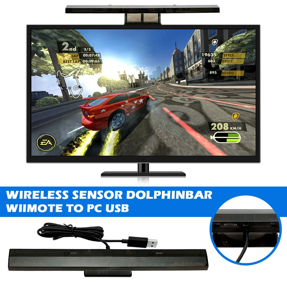 Capteur sans fil pour Mayflash W010, barre dauphin, Bluetooth, Compatible avec Wii Remote Plus et Support PC, fonctions de capteur G, nouveau