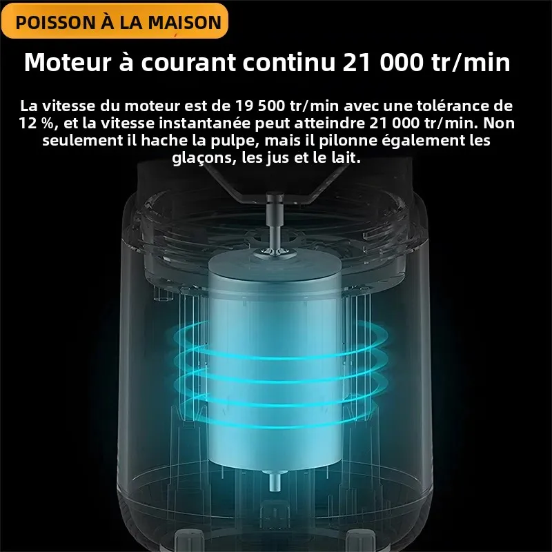 Mixeur Portable Électrique 6 Lames Multifonction pour Jus Frais