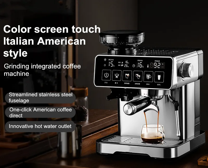 Machine à expresso 20Bar avec mousseur à lait – Cafetière entièrement automatique