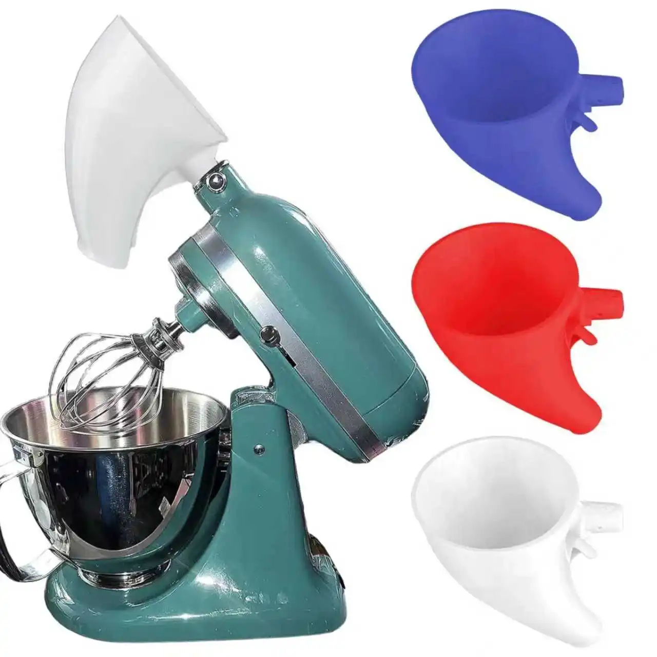 Entonnoir à farine KitchenAid pour blender Artisan KSM150 5 : large ouverture pour un versement facile et sans