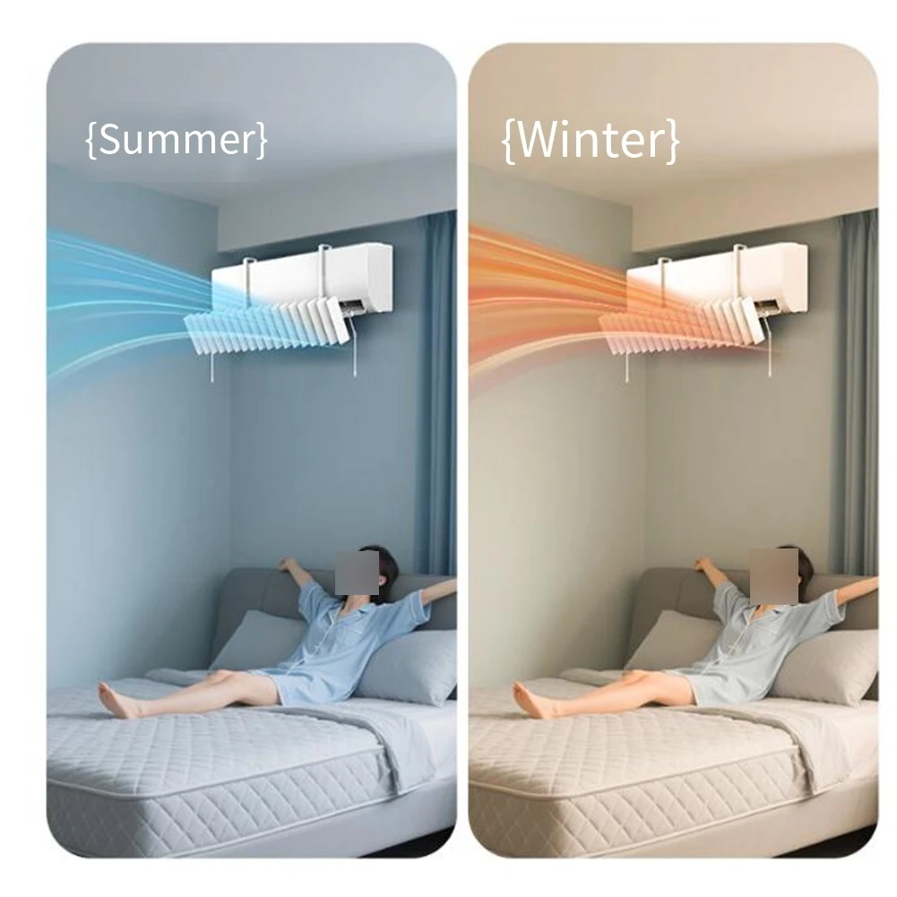 Déflecteur de climatisation à ailettes réglables pour le contrôle de la direction et de la température de l'air, installation facile