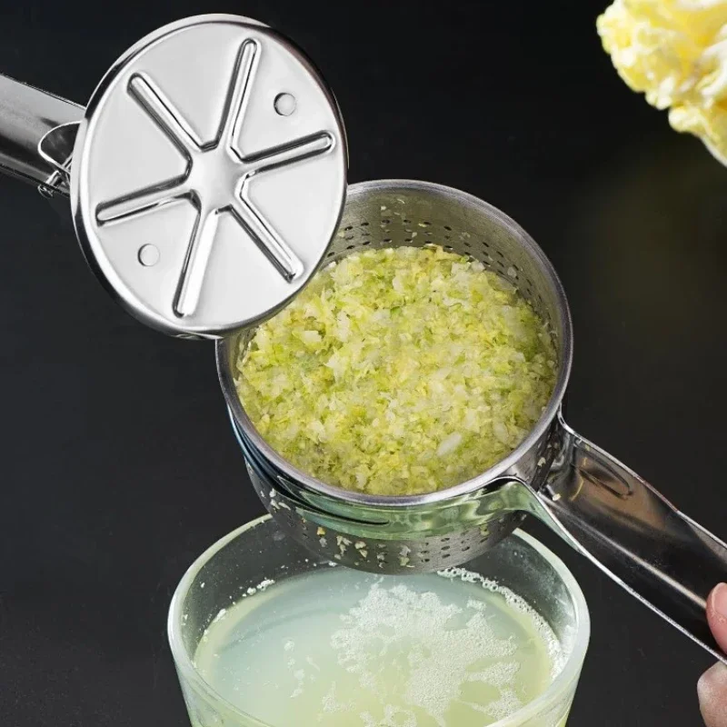 Extracteur d'eau de légumes manuel en acier inoxydable
