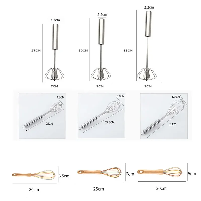 Fouet de cuisine en acier inoxydable