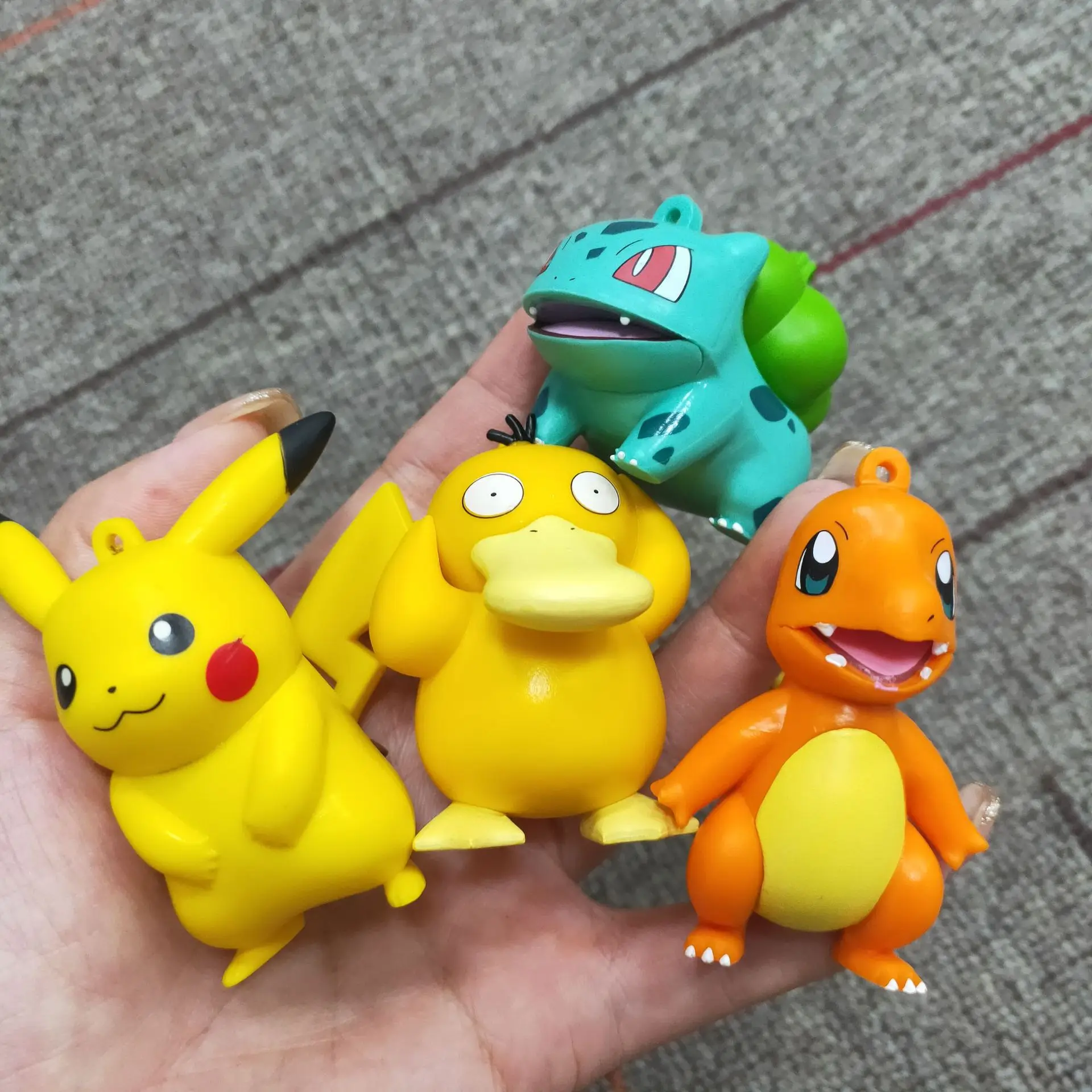 Figurines d'action Pokémon, jouets Pikachu, modèle Charmander Psyduck Squirtle Jigglypuff Bulbasaur, poupées à collectionner Kawaii, cadeau