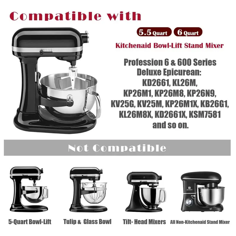 Batteur à bord flexible pour batteur sur socle Kitchenaid 5