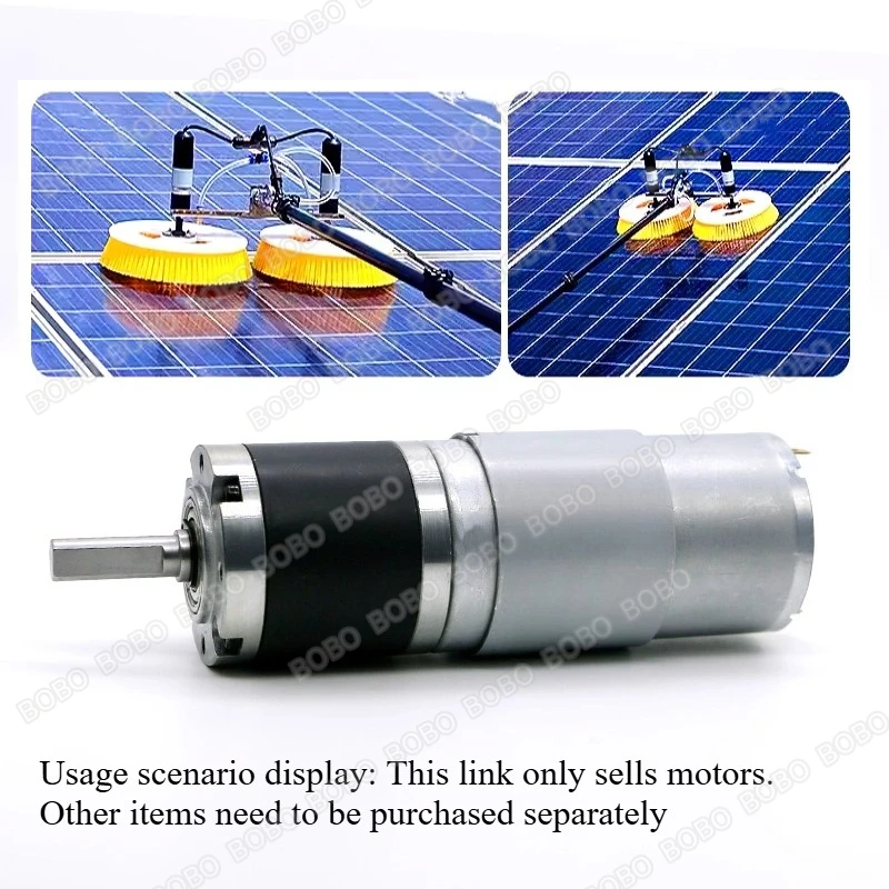 1 pièce - Machine de nettoyage de panneaux photovoltaïques - Brosse de nettoyage spéciale à moteur à engrenages planétaires - Panneau solaire 24V - Grand couple - 775