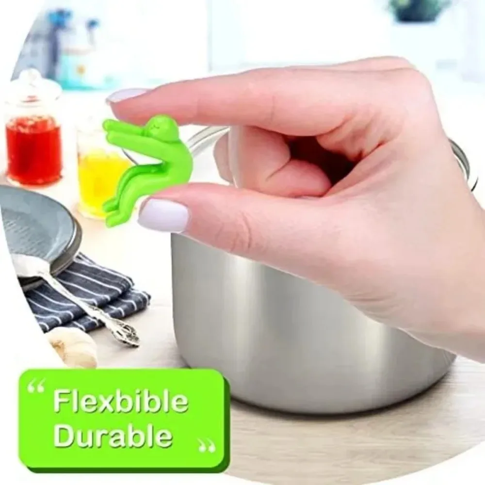 Lot de 6 supports anti-débordement pour couvercles de casseroles