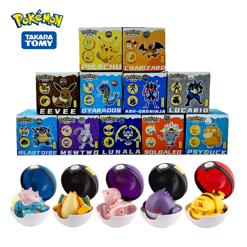 Boule d'elfe Pokemon originale, jouets monstres de poche, modèle Pikachu Gengar, boule d'elfe, Dragonite, ronflement, Lapras, jouet pour enfants