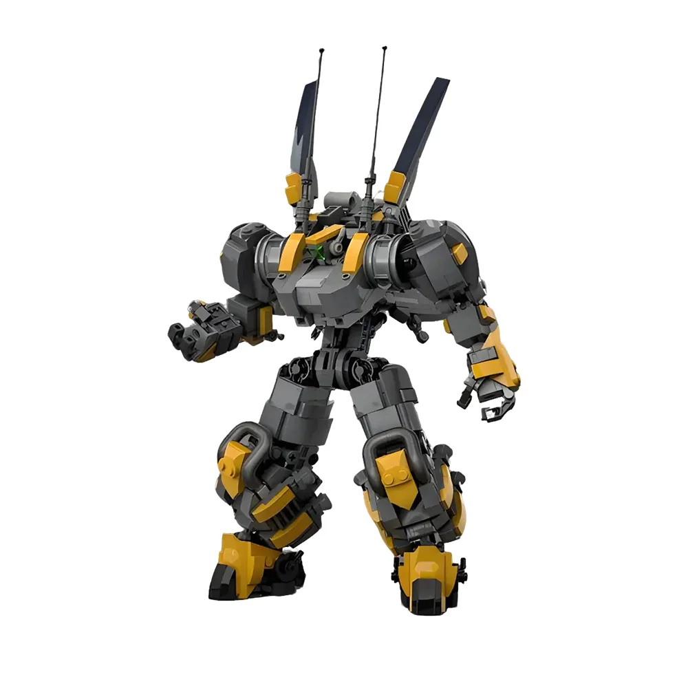 Modèle de robot MOC Raider en blocs de construction, Robot de soutien armé des Guerres du Futur, Briques de construction créatives, Jouets d'assemblage DIY pour enfants, Cadeaux d'anniversaire