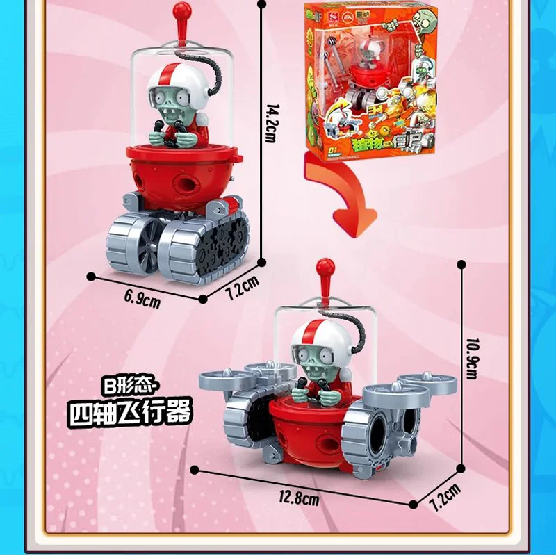 Figurines d'action robotiques transformables 3 en 1 Plants vs Zombies, jouets Mecha, barricade, bouclier électromagnétique, zombies, véhicule PVZ