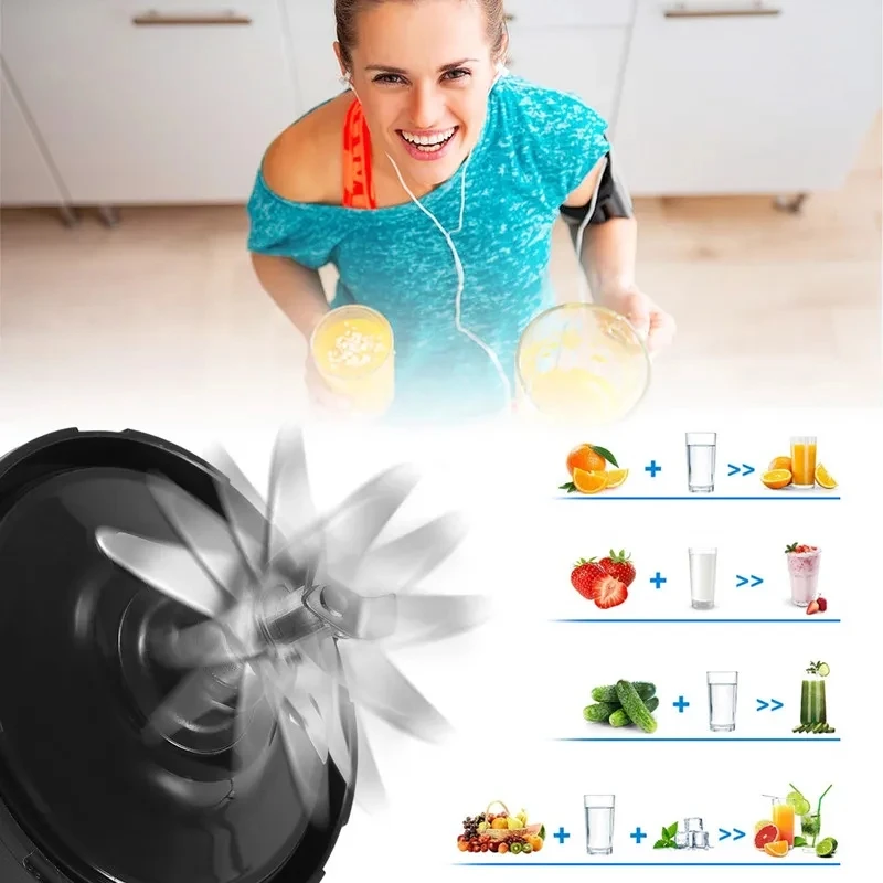 Lames d'extracteur à 7 ailettes pour mélangeur Ninja