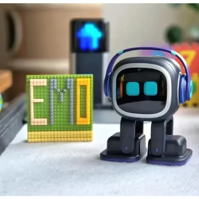 Robot intelligent EMO AI 2025 - Commande vocale, reconnaissance faciale et automatisation domestique, robot compagnon éducatif pour bureau intelligent