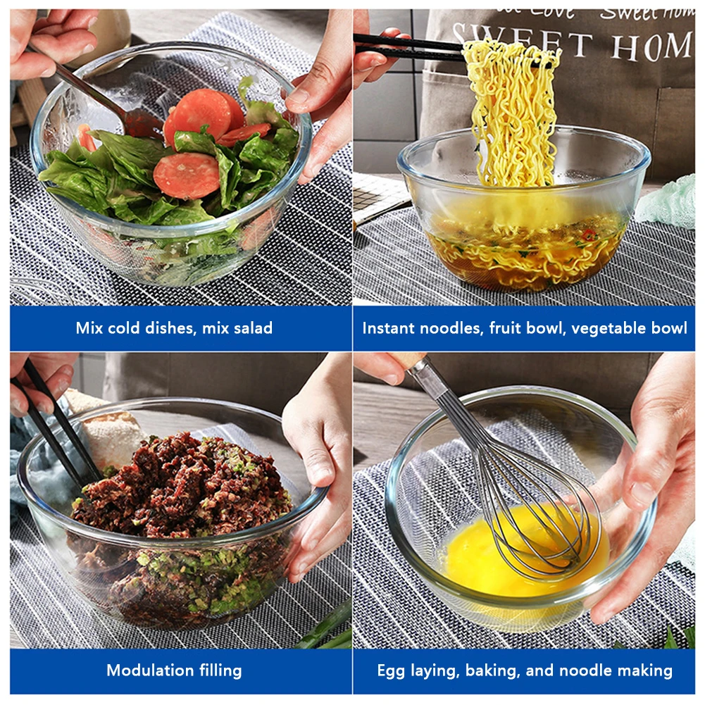 Grand bol à salade en verre