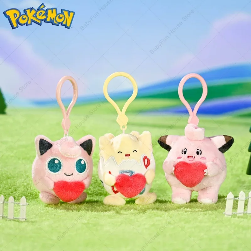 Porte-clés en peluche Pokemon original Mimikyu Gengar Snorlax Umbreon, poupées en peluche Kawaii Espeon Jigglypuff Sprigatito Quaxly, cadeau