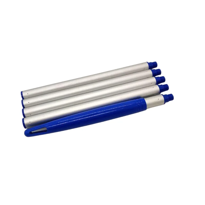 Filet d'écumoire de piscine avec 5 sections de poteaux en aluminium de 64 pouces, feuille de nettoyage de piscines, spas, bains à remous et fontaines