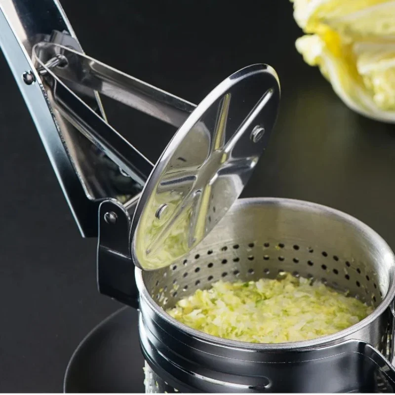 Extracteur d'eau de légumes manuel en acier inoxydable