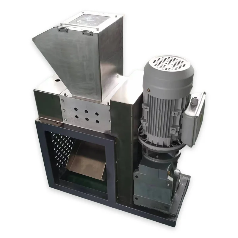 Broyeur à double axe S100 Mini, silencieux, 220V, machine de recyclage des déchets plastiques pour le caoutchouc, le papier dur, les bouteilles, utilisation en laboratoire