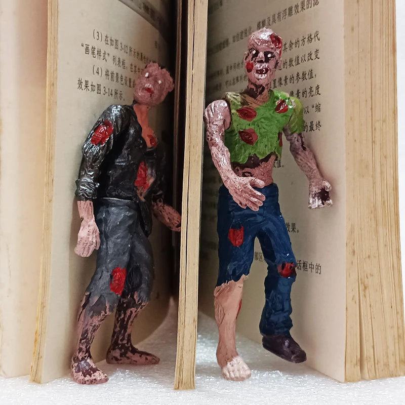 Lot de 6 figurines de dessin animé : Zombie, corps terrifiant, horreur, modèle de figurine morte, jouet cadeau pour jeune homme et adulte