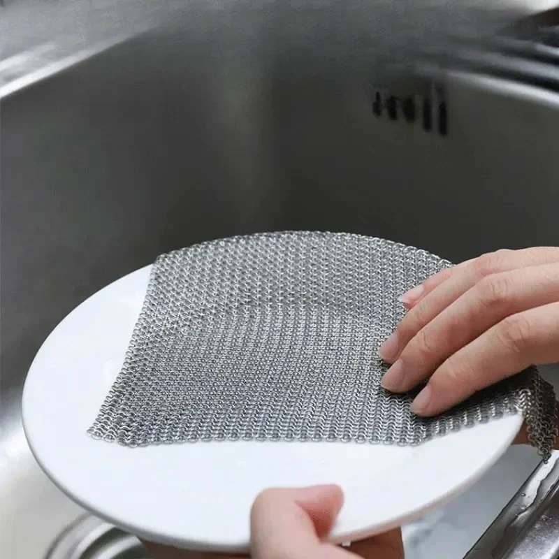 Brosse de nettoyage en acier inoxydable pour casseroles