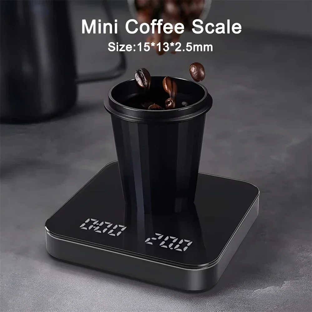 1 ensemble de balance à café électronique avec coussin en Silicone