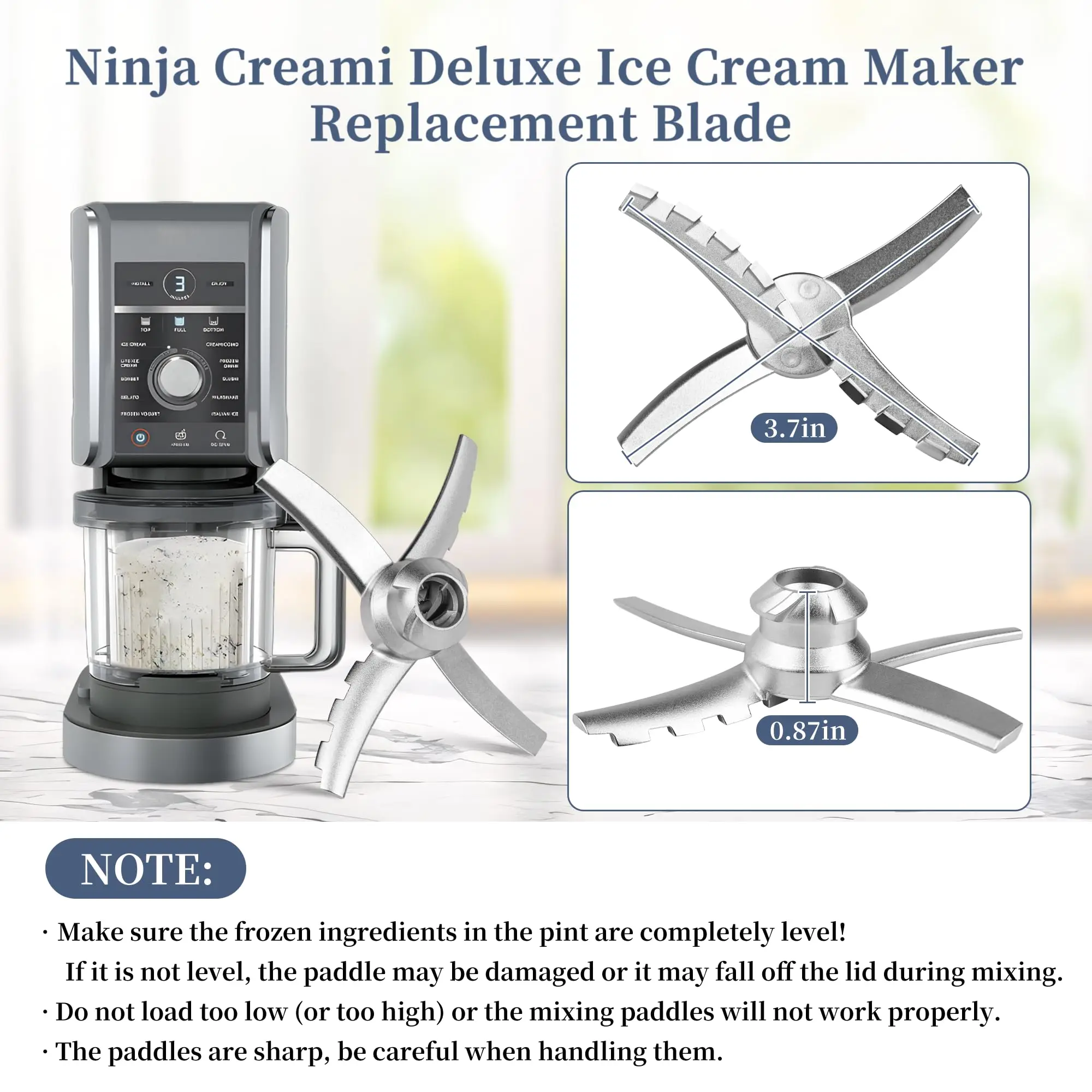 Creamerizer Paddle pour Ninja Creami, Deluxe Blade, Pièce de rechange, NC501, NC500, CN501CO