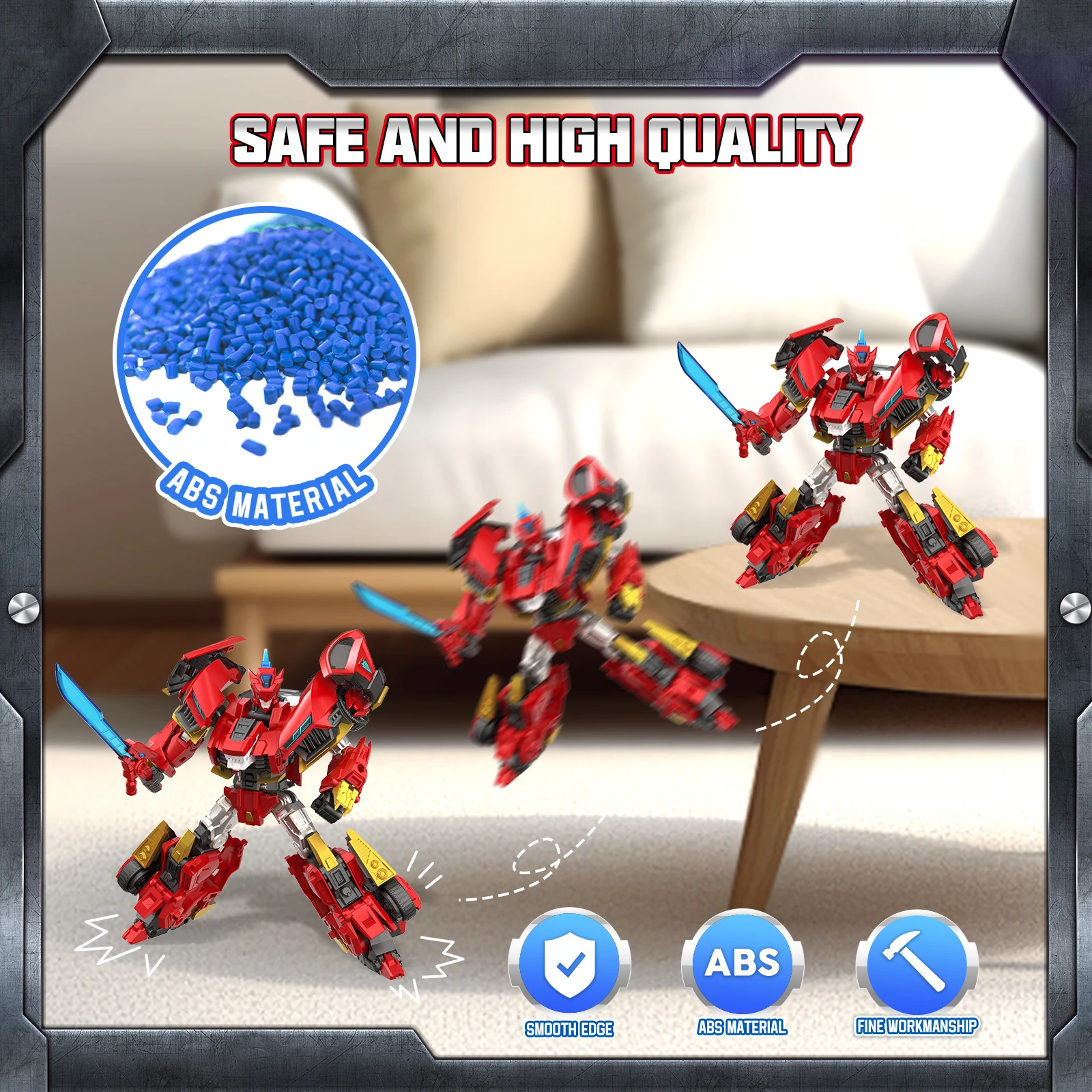 QUANTUM HEROES DINOSTER Lucio Jouet Robot Transformable Mode de Jeu 3-en-1 Robot/Véhicule + Accessoire Dinosaure Figurine d'Action pour Enfants 5+
