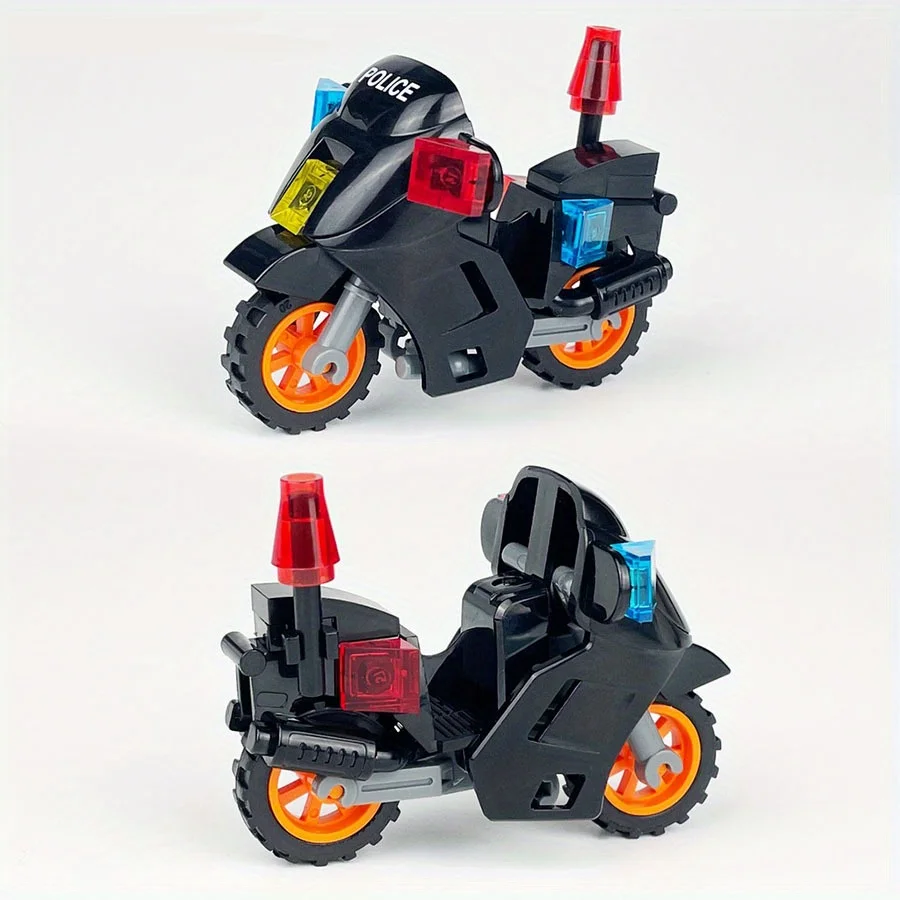 1 Pc ville Police SWAT moto modèle blocs de construction bricolage modèle blocs de construction briques jouets pour enfants 6 +