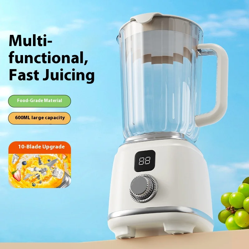Nouveau Blender Domestique 10 Lames 3000mAH Multifonctionnel Extracteur de Jus Broyeur de Glace Taux de Extraction Élevé Outils de Cuisine
