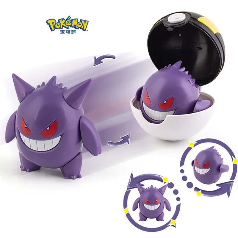 Boule d'elfe Pokemon originale, jouets monstres de poche, modèle Pikachu Gengar, boule d'elfe, Dragonite, ronflement, Lapras, jouet pour enfants