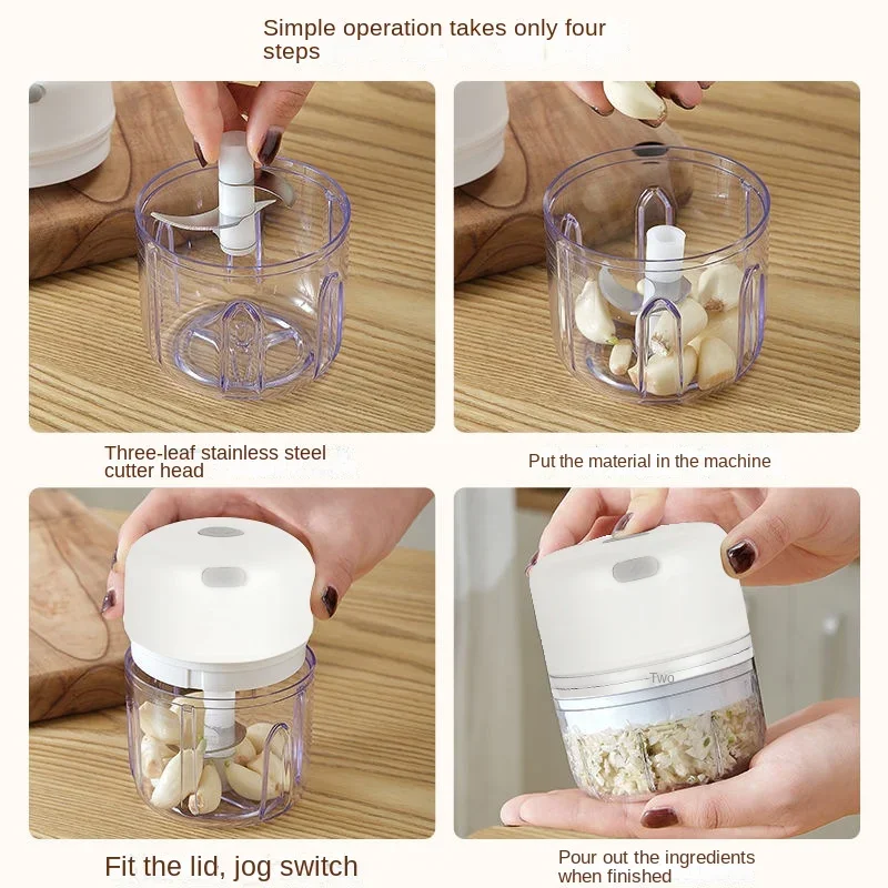 Hachoir à ail électrique multifonctionnel 100/250mL