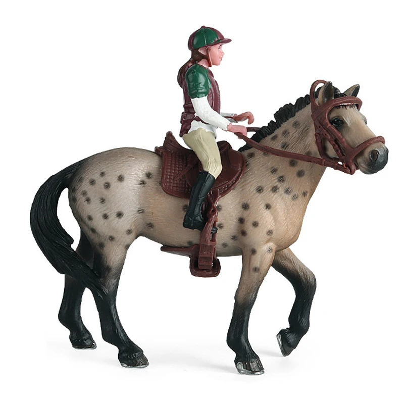 Animaux de ferme cheval modèle Action Appaloosa Harvard Hannover Clydesdale quartier arabe cheval figurines jouets équestres pour les enfants