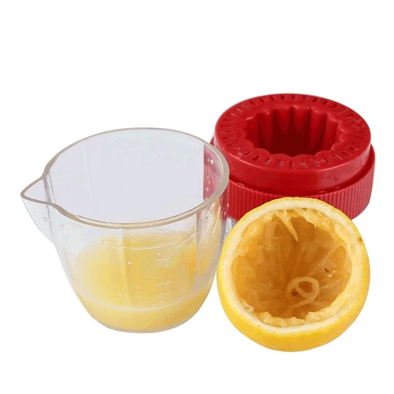 Presse-citron manuel en plastique avec couvercle