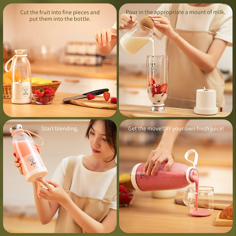 Mélangeur de bouteilles de jus frais USB ju479