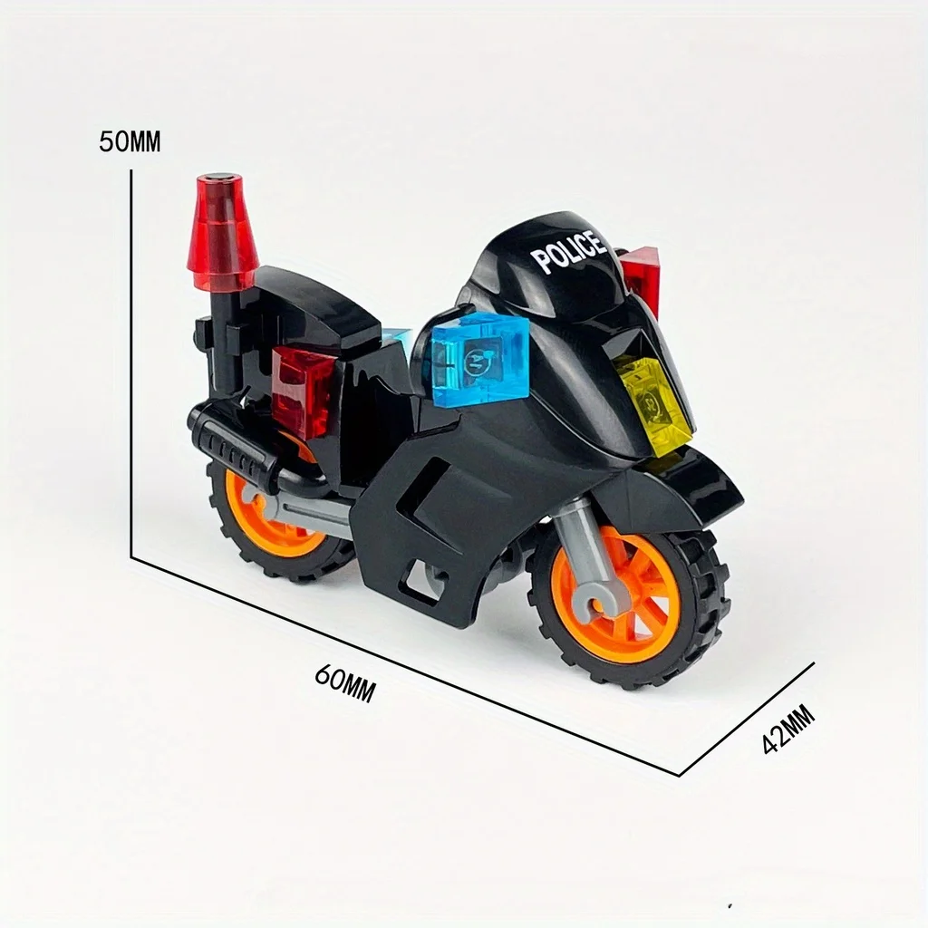 1 Pc ville Police SWAT moto modèle blocs de construction bricolage modèle blocs de construction briques jouets pour enfants 6 +