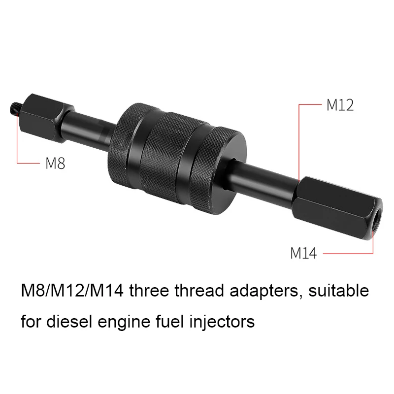 Extracteur outil d'installation outils d'extraction d'injecteur Diesel accessoire de retrait d'injecteur de carburant avec étui rigide injecteur M8 M12 M14
