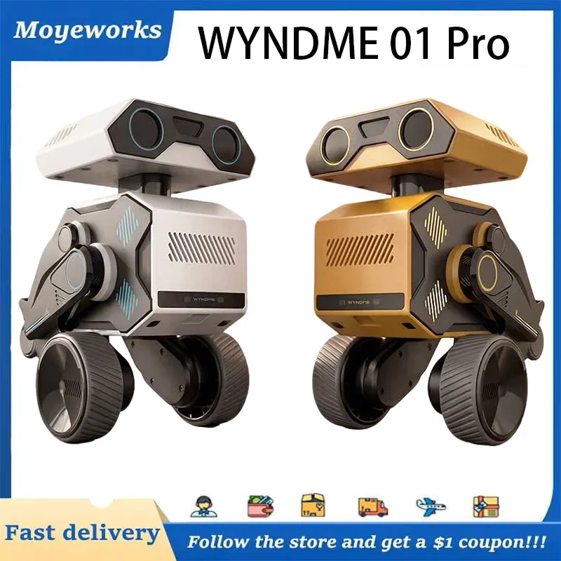 WYNDME 01 Pro Robot compagnon intelligent IA avec interaction vocale, reconnaissance d'empreintes vocales et surveillance à distance – Jouets IA