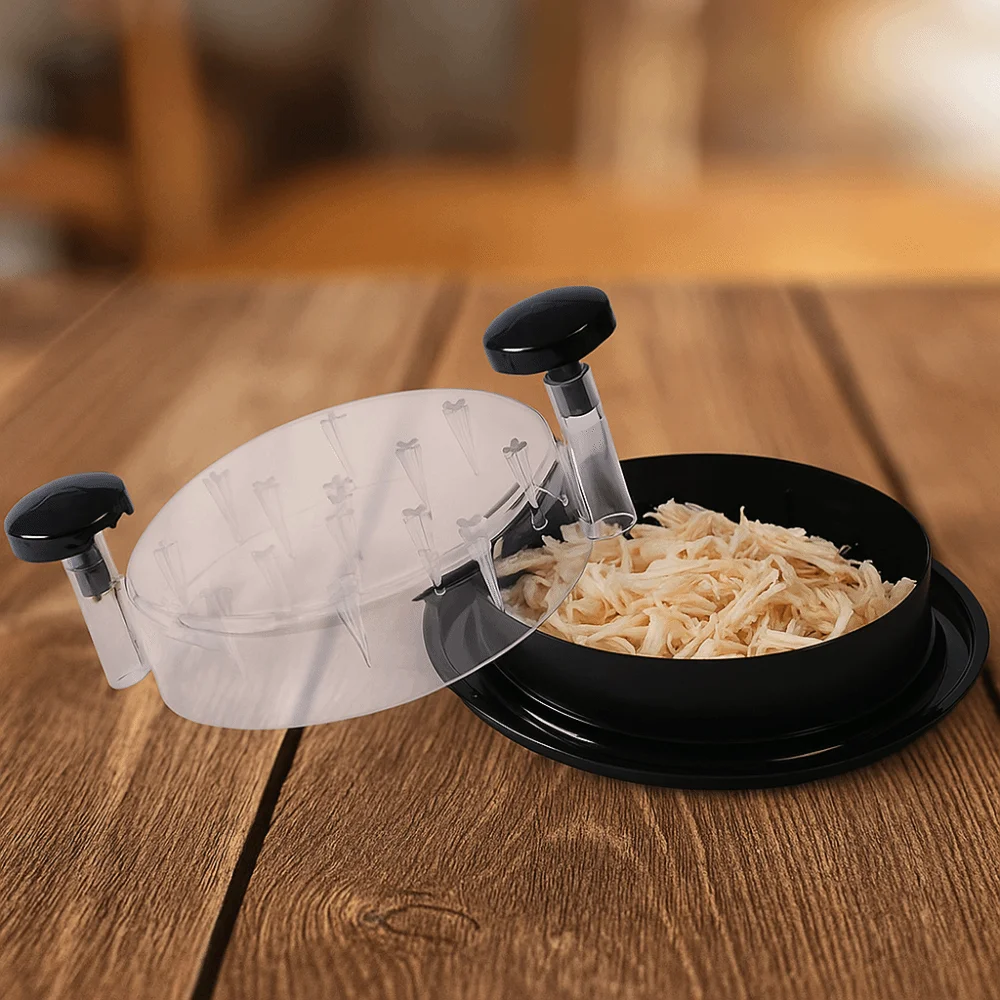Outil de broyeur de poulet à couvercle Visible, déchiquetage de la viande de poulet, de la poitrine, Machine de déchiquetage de la viande, outil de cuisine rotatif