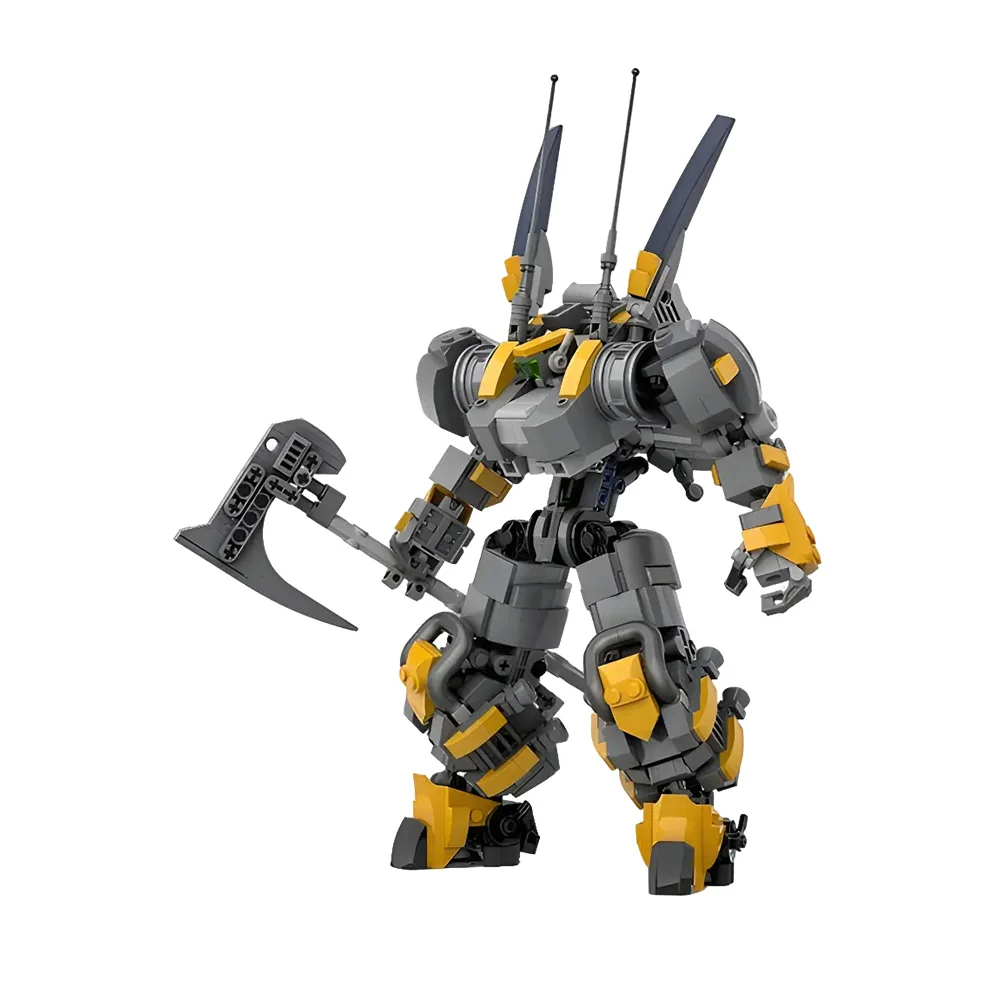 Modèle de robot MOC Raider en blocs de construction, Robot de soutien armé des Guerres du Futur, Briques de construction créatives, Jouets d'assemblage DIY pour enfants, Cadeaux d'anniversaire