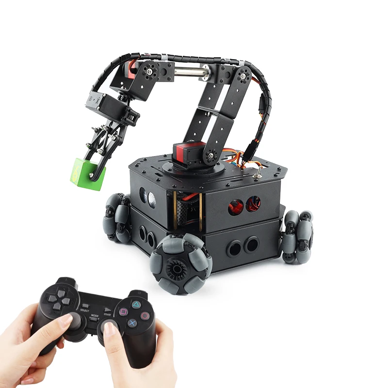 VersiOmni-Châssis de bras de robot de roue de voiture, poignée sans fil, programmable, RC, Ardu37, kit de bricolage, évitement d'obstacles, PS2