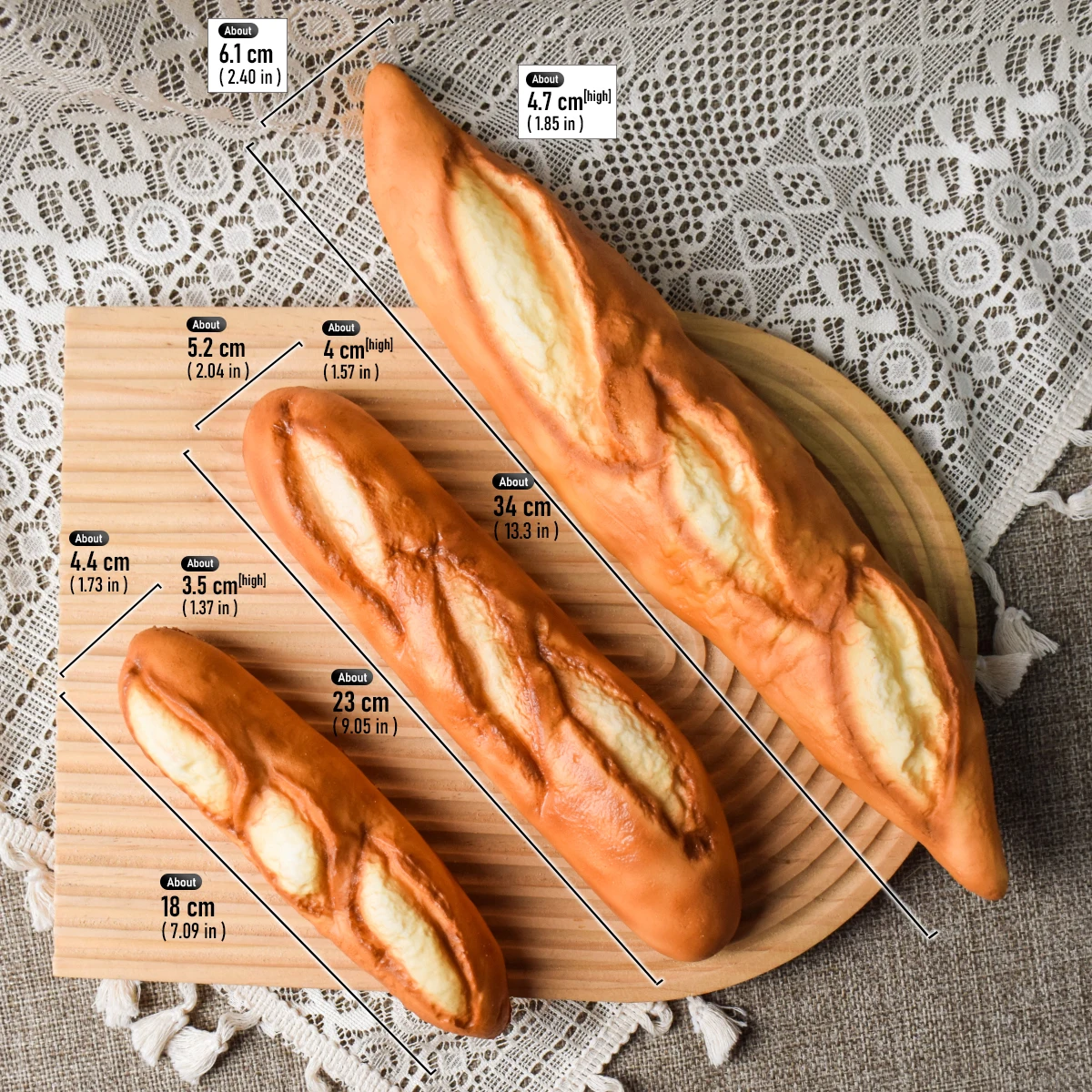 1 pièce Modèle alimentaire réaliste de pain de mie