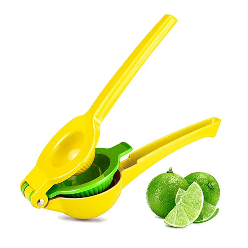 Presse-agrumes manuel portable en métal pour jus frais d'orange, citron et citron vert