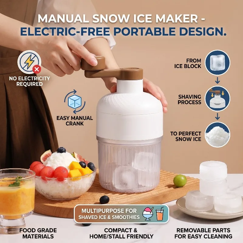 Petite machine à glace pilée manuelle