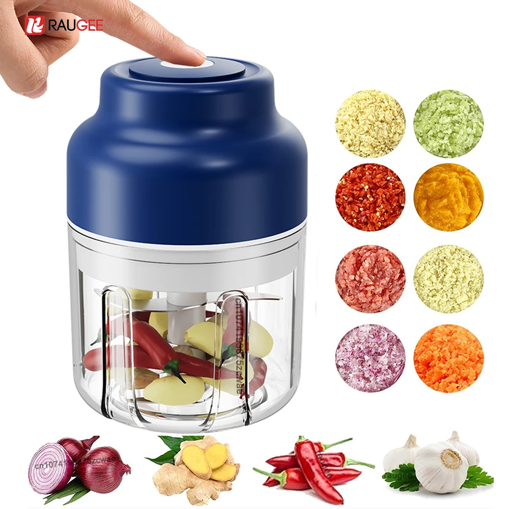 Hacheur d'ail électrique Mini hachoir alimentaire portable sans fil 320ML Rechargeable par USB
