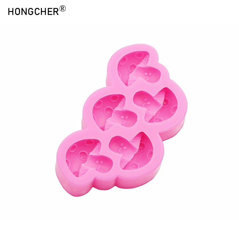 Dessin animé Mini champignon chocolat Flip gâteau cuisson Dessert décoration Silicone moule bricolage résine bijoux