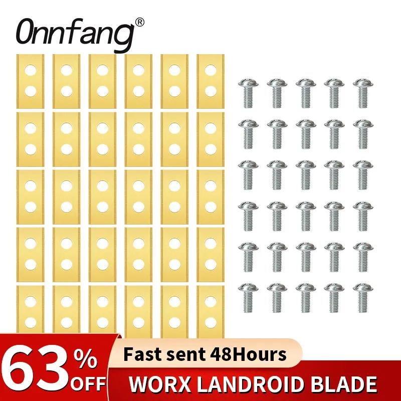 Onnfang-Lame de Remplacement pour Robot Tondeuse à Gazon, Dorée ou Argentée, pour Worx Landroid, pour Jardin