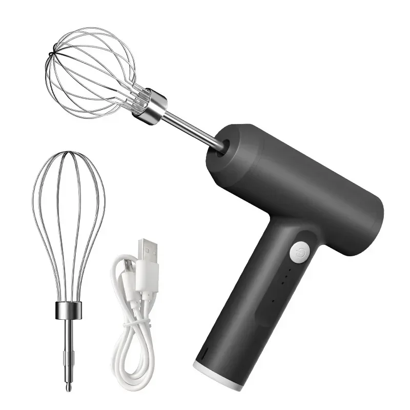 Batteur à oeufs électrique fouet alimentaire portable Rechargeable 3 vitesses