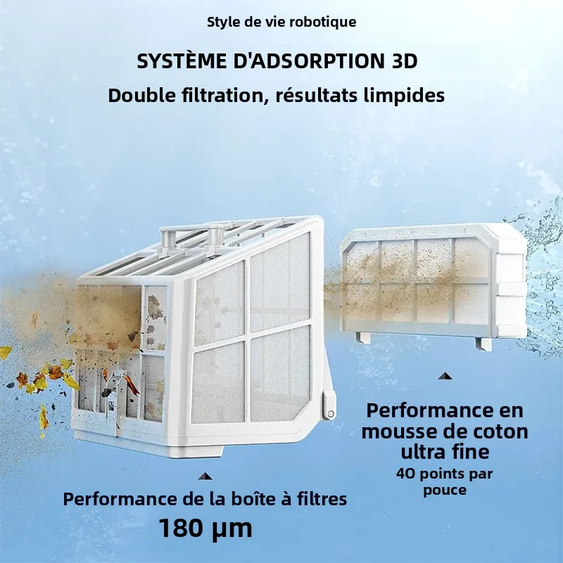 Robot nettoyeur de piscine solaire WYBOT S2 Solar Vision avec recharge automatique, double filtration, temps de fonctionnement de 2,5 heures, max 300 ㎡