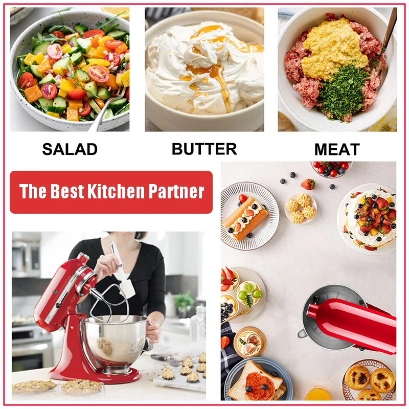 KitchenAid-batteur plat à tête inclinable en acier inoxydable poli