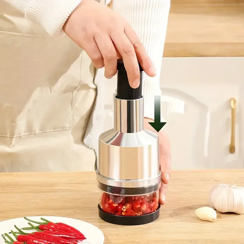 Broyeur manuel d'ail, trancheur portatif de pressage de légumes et d'herbes pour les gadgets de cuisine